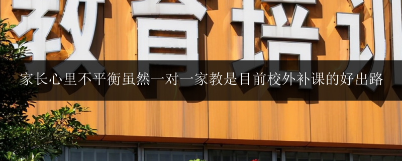 家長心里不平衡雖然一對一家教是目前校外補課的好出路